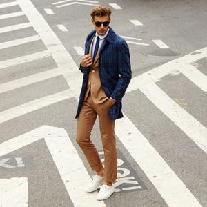 J.Press York St. Slim, Cotton, Tan 2 Button Suit